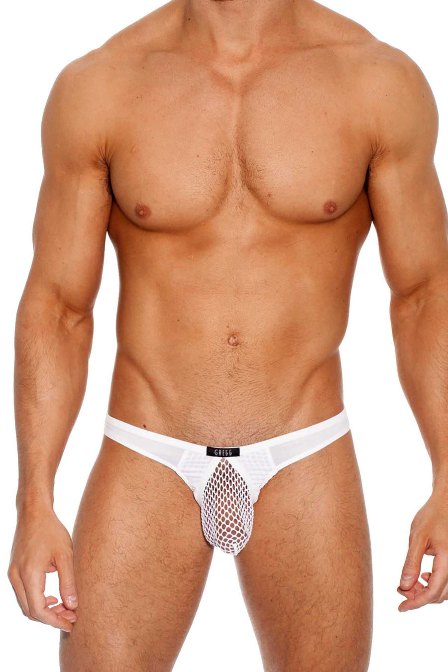 Gregg Homme White Beyond-Doubt Mesh Maximizer Thong