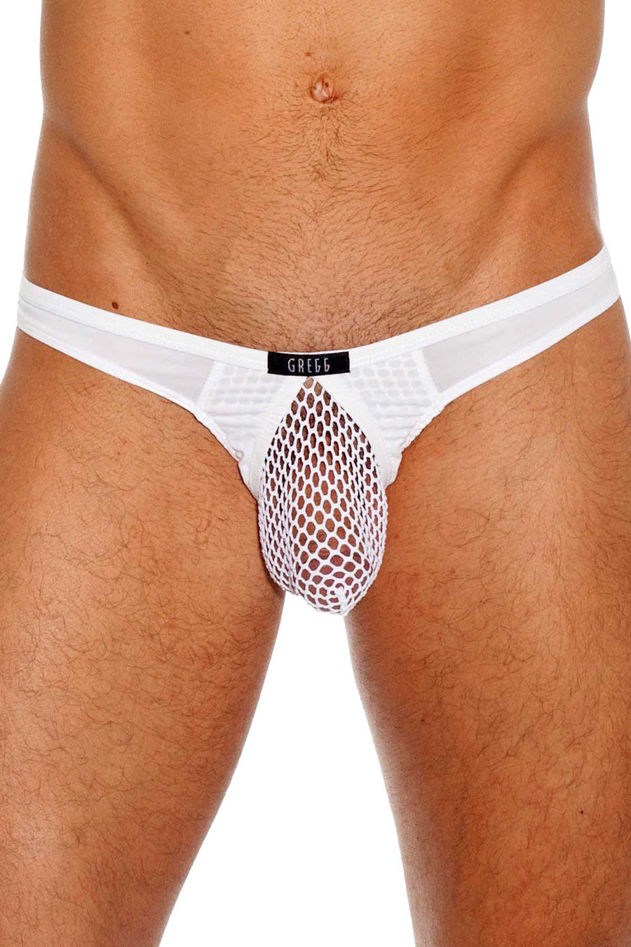 Gregg Homme White Beyond-Doubt Mesh Maximizer Thong