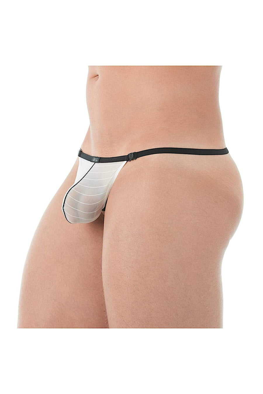Gregg Homme White Mesh Suspender C-Ring String
