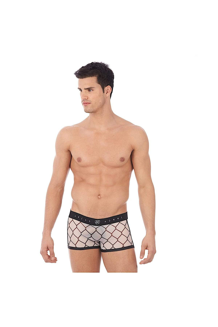 Gregg Homme White Wired Mesh C-Ring Boxer Brief