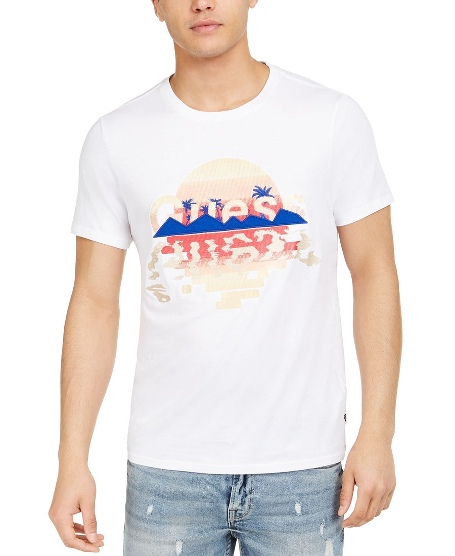 Guess Island Graphic T-shirt Pure White