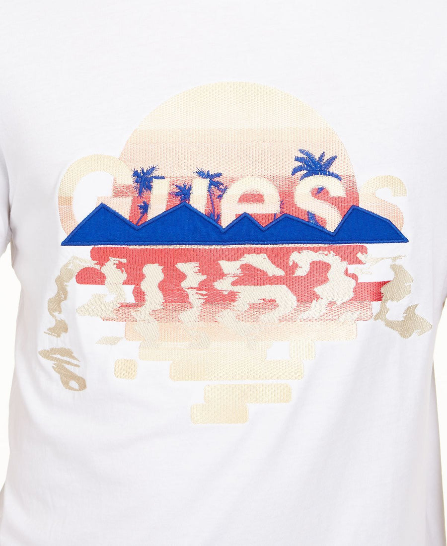Guess Island Graphic T-shirt Pure White