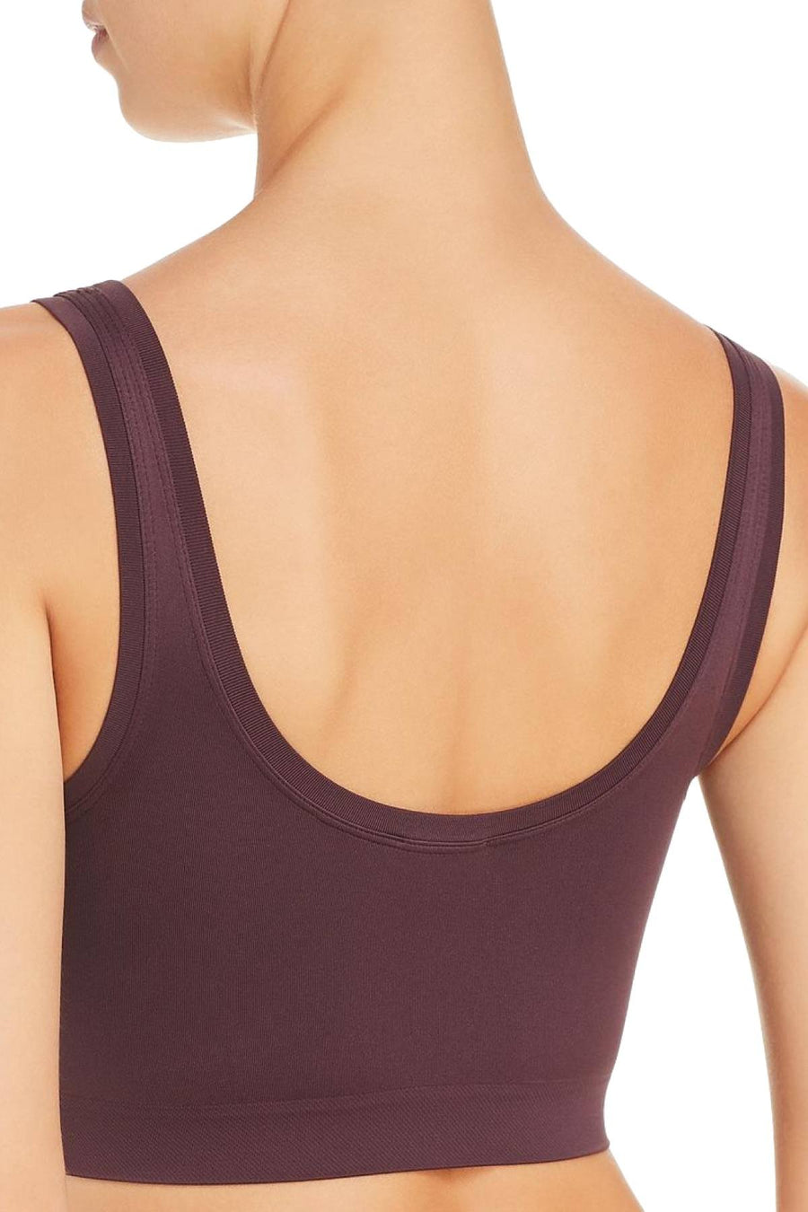 HANRO Prune Purple Touch Feeling Crop Top Lounge Bra