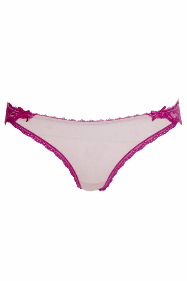 HEIDI By Heidi Klum Peony/Wild-Aster Lace-Trim Modal Bikini Panty