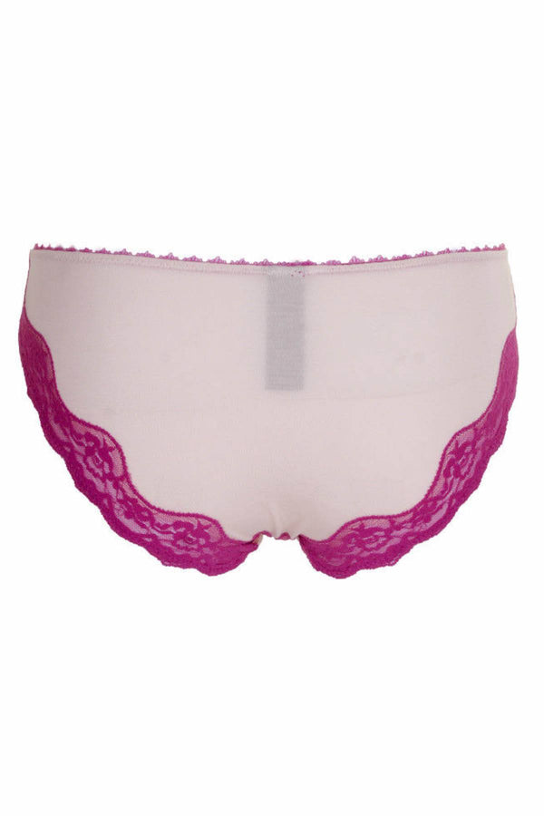 HEIDI By Heidi Klum Peony/Wild-Aster Lace-Trim Modal Bikini Panty