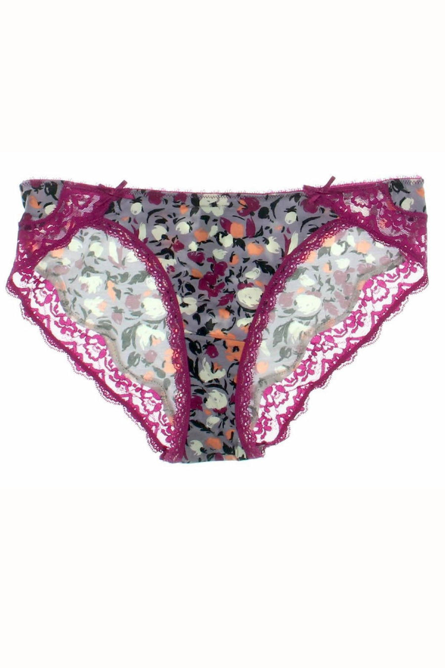 HEIDI By Heidi Klum Purple Lace-Trim Modal Bikini Panty