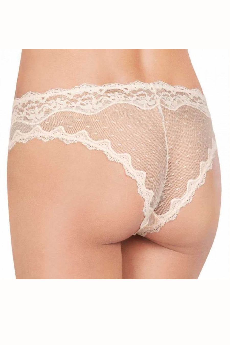 HEIDI By Heidi Klum Silver-Peony Mesh and Lace Dot Hipster
