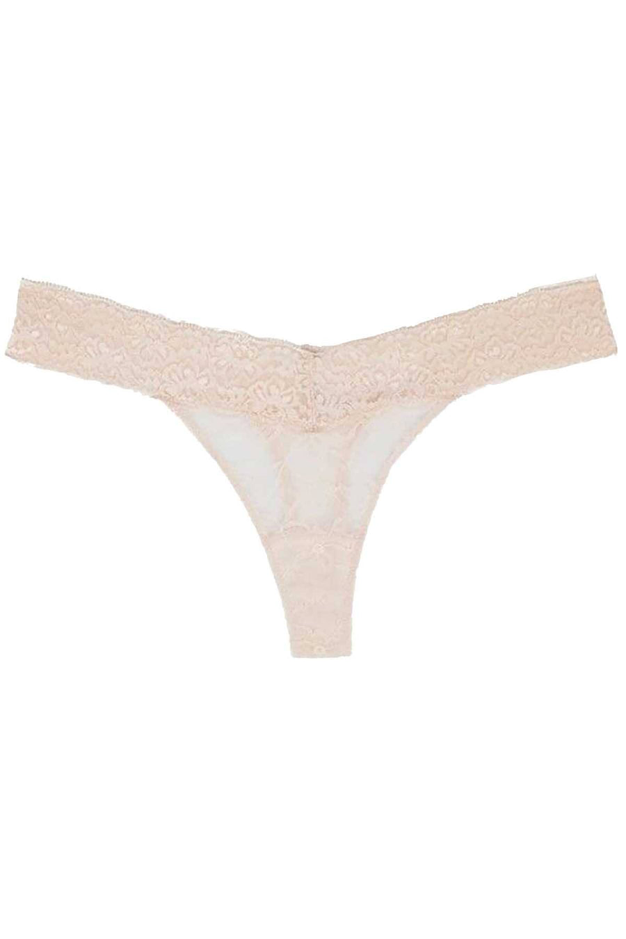 HEIDI By Heidi Klum Silver Peony Stretch Lace Thong