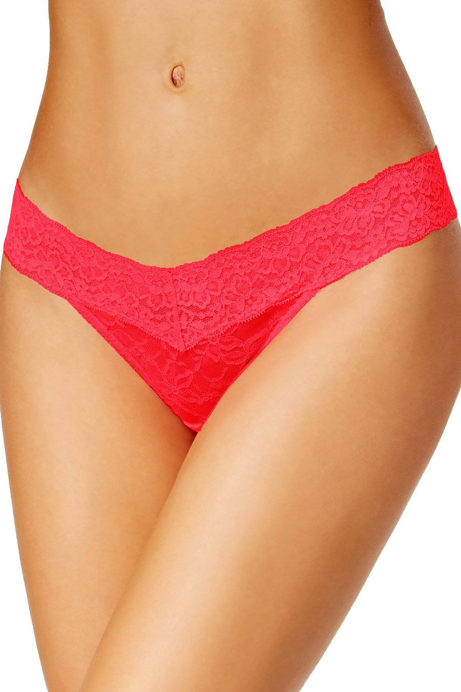 HEIDI By Heidi Klum Stretch Lace Thong in Neon Flamingo