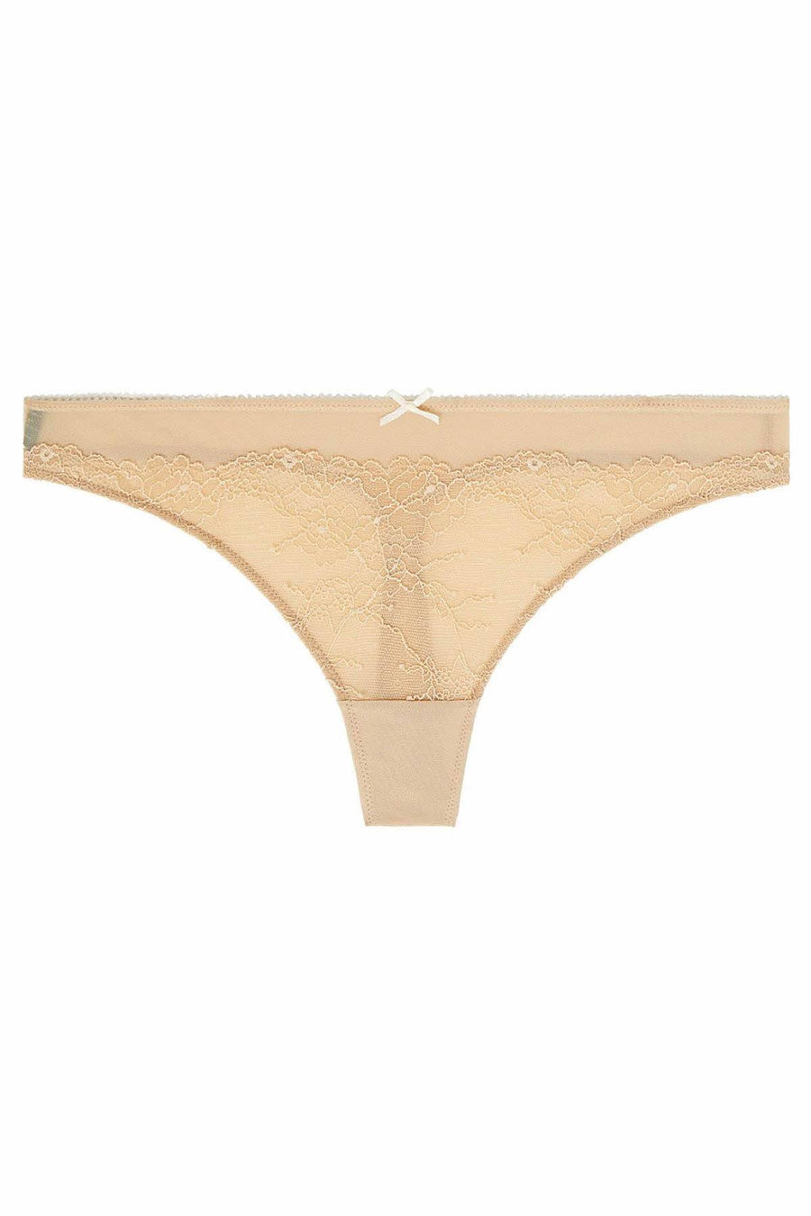 HEIDI By Heidi Klum Toasted-Almond Stretch French-Cut Lace Thong