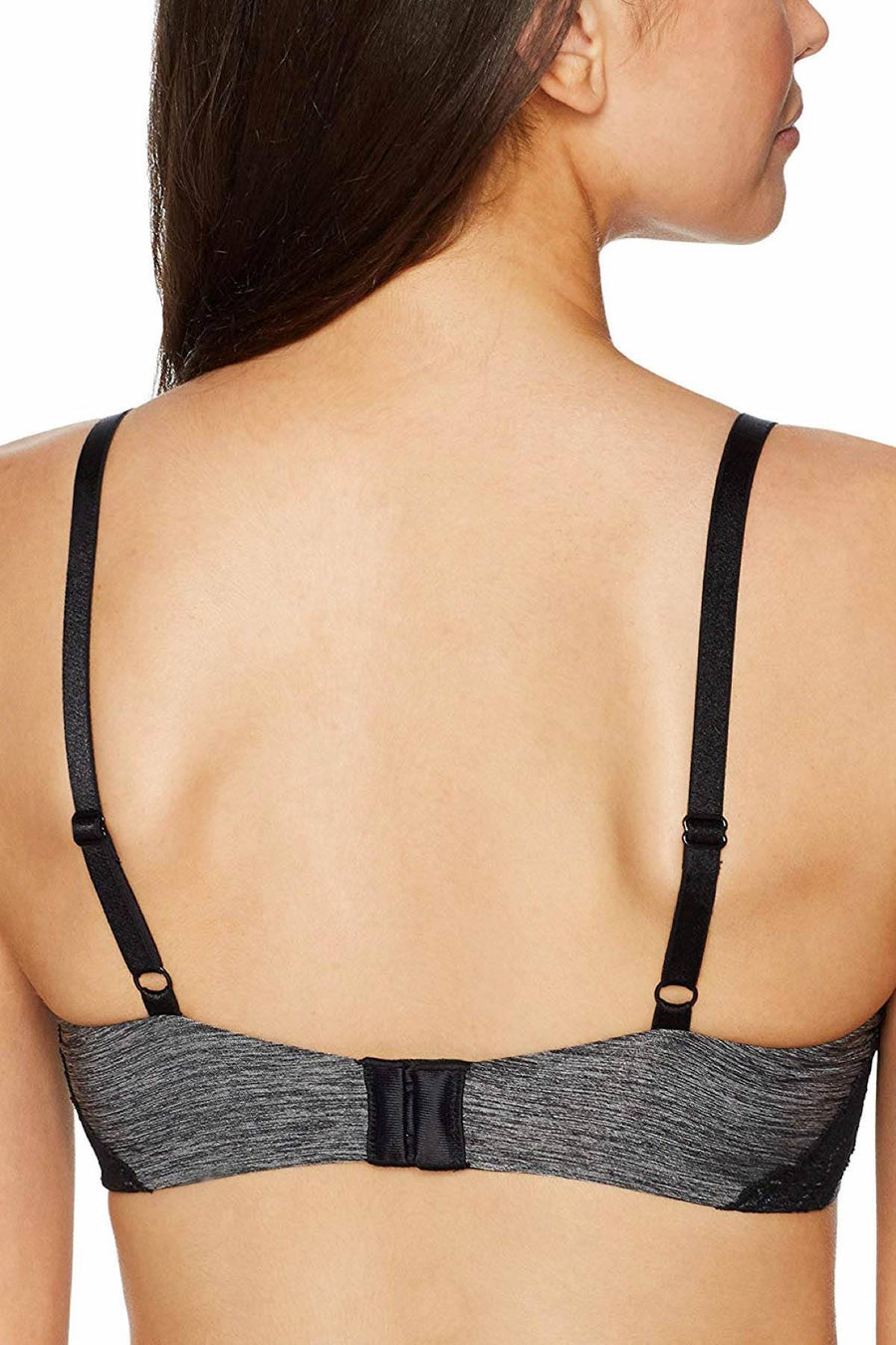 HEIDI by Heidi Klum Black/Dark-Marl Lace T-Shirt Bra