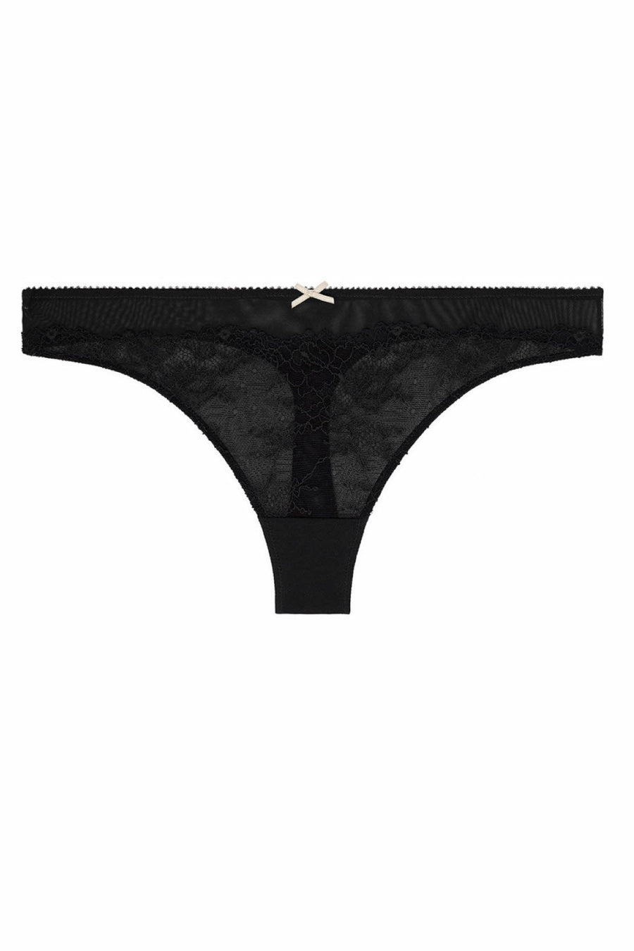 HEIDI by Heidi Klum Black Stretch French-Cut Lace Thong