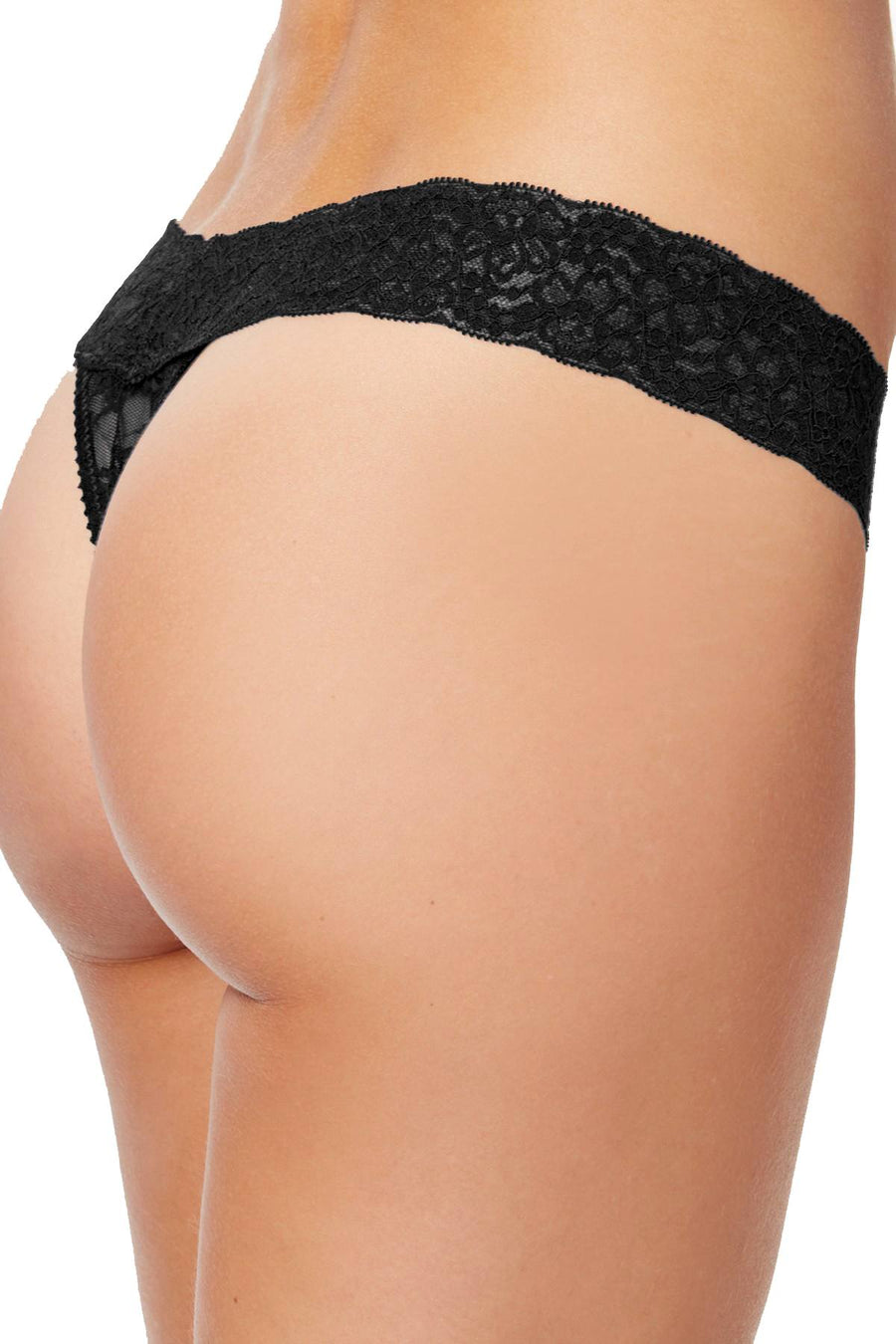 HEIDI by Heidi Klum Black Stretch Lace Thong