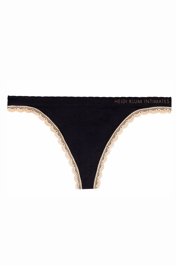 HEIDI by Heidi Klum Black/Toasted-Almond Seamless Thong