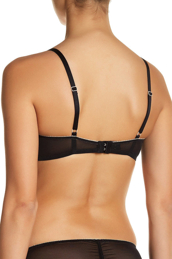 HEIDI by Heidi Klum Black & Toasted Almond Natural French Lace Underwire Bra