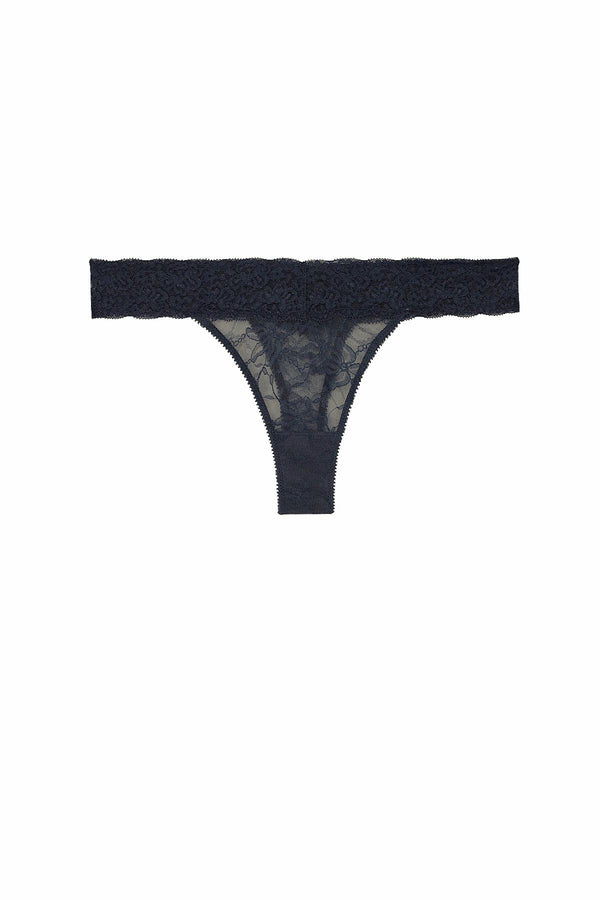 HEIDI by Heidi Klum Ebony Stretch-Lace Thong