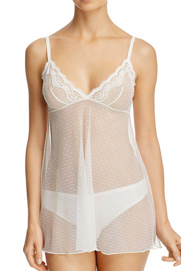 HEIDI by Heidi Klum Pristine Dotted-Mesh Babydoll