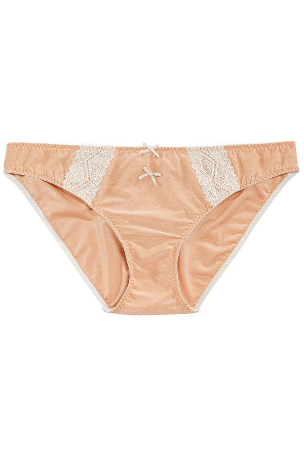 HEIDI by Heidi Klum Toasted-Almond Marl/Pristine Lace Bikini Brief