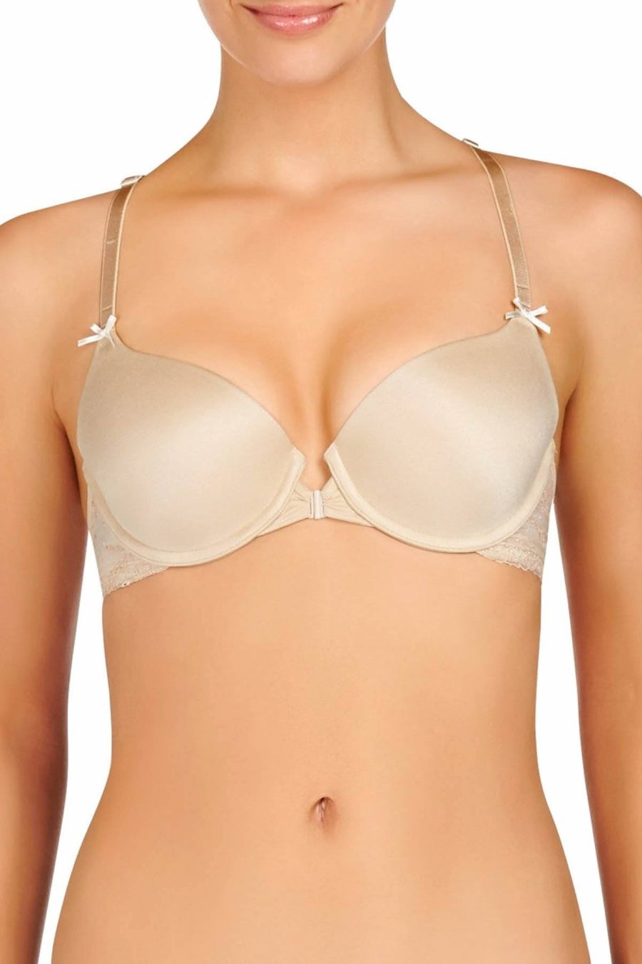 HEIDI by Heidi Klum Toasted-Almond/Pristine Racerback Lace T-Shirt Bra