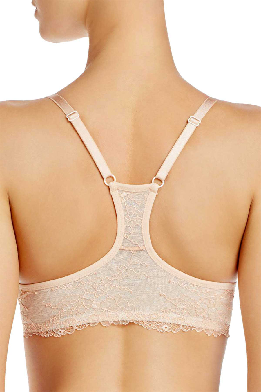 HEIDI by Heidi Klum Toasted-Almond/Pristine Racerback Lace T-Shirt Bra