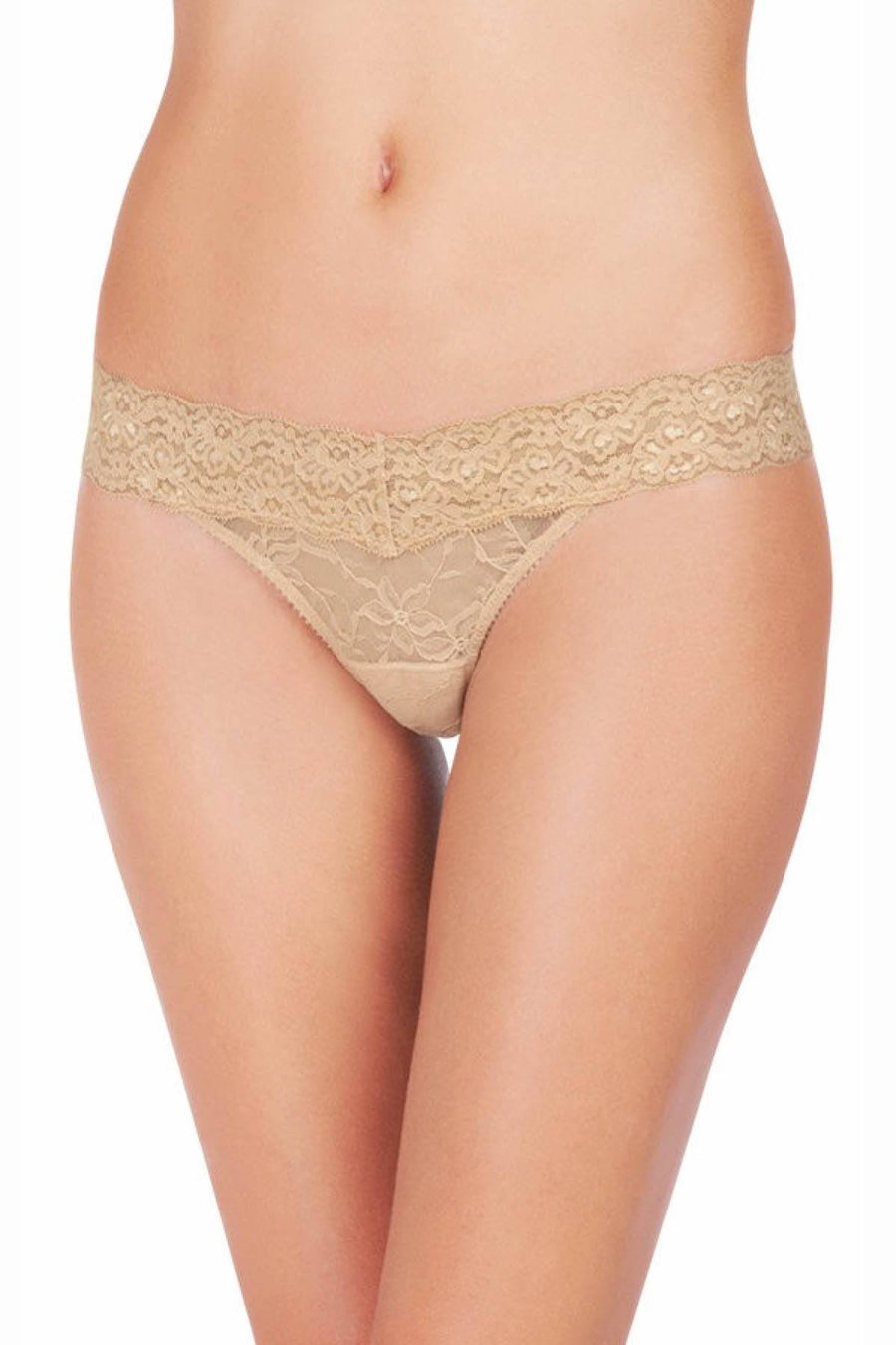 HEIDI by Heidi Klum Toasted-Almond Stretch-Lace Thong