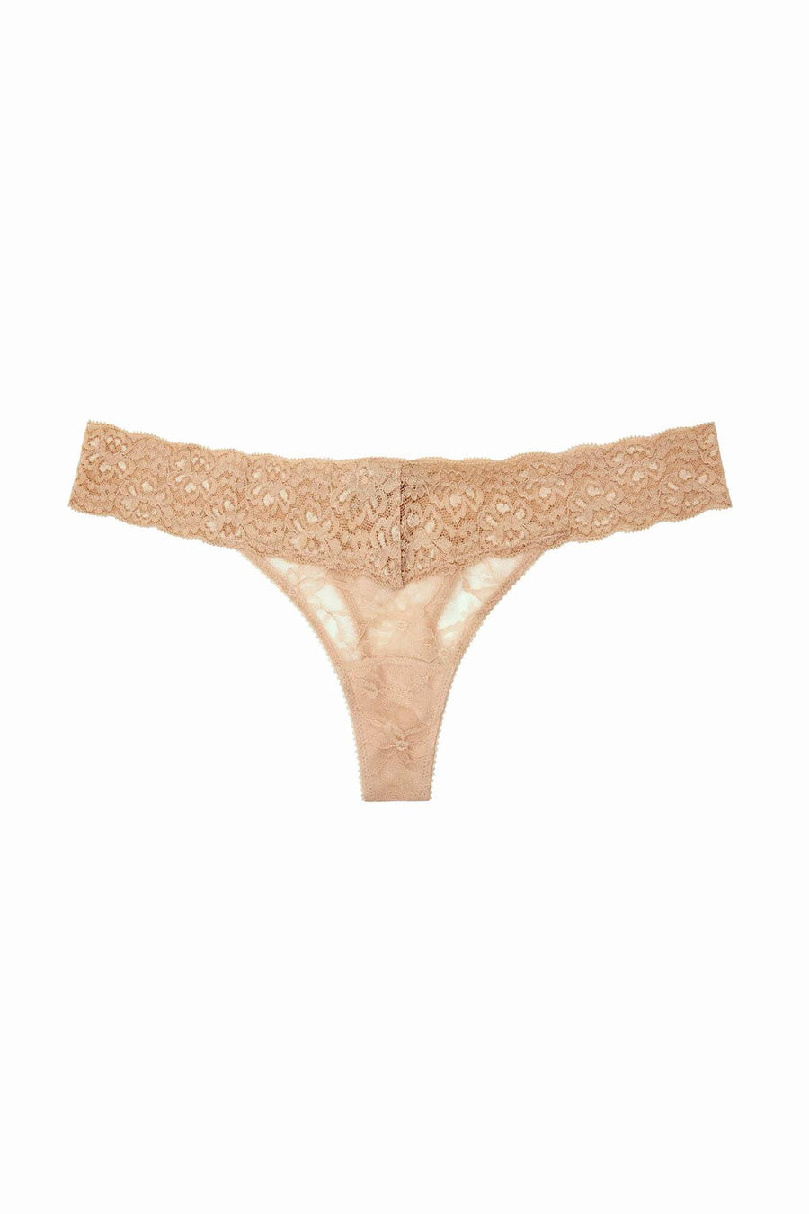 HEIDI by Heidi Klum Toasted-Almond Stretch-Lace Thong