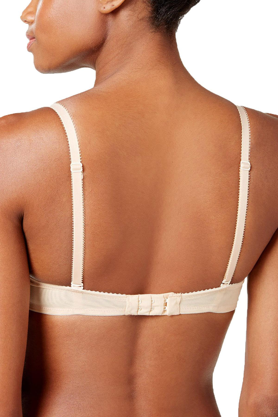 HEIDI by Heidi Klum Toasted-Almond Super-Boost Geometric-Lace Bra