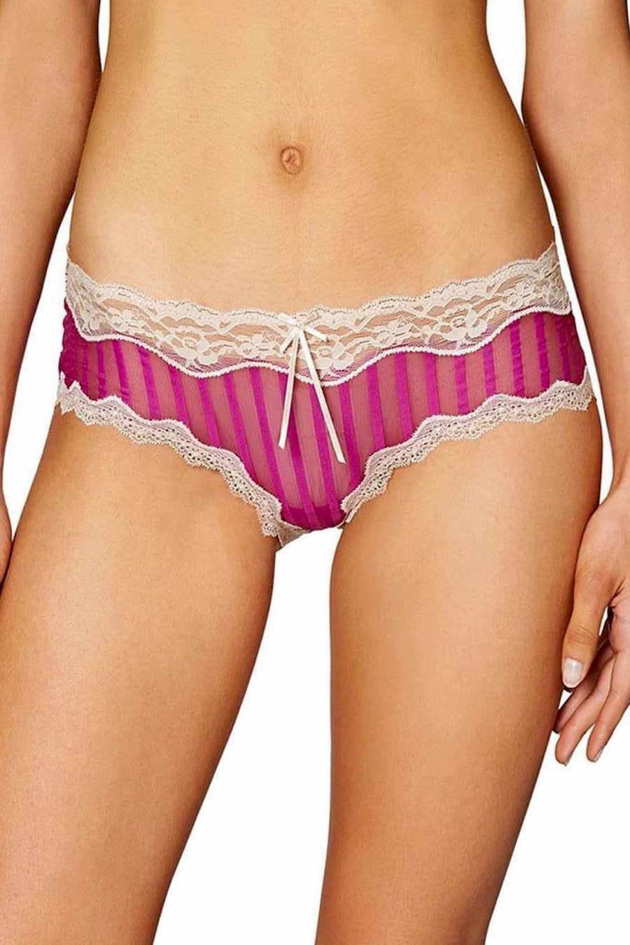 HEIDI by Heidi Klum Wild-Aster/Peony Mesh/Lace Striped Hipster