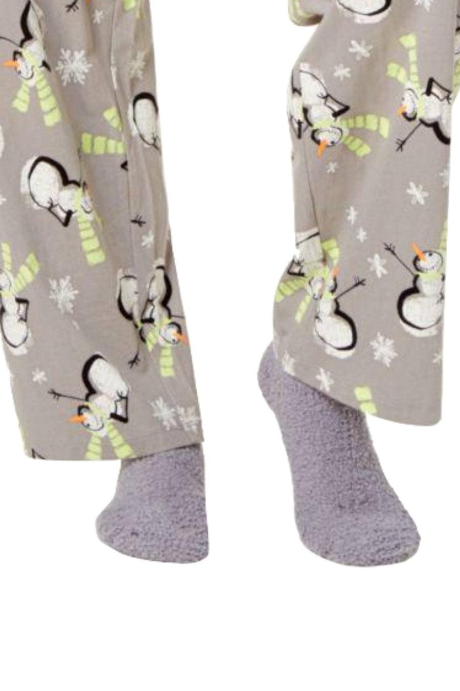 HUE Black/Grey Let-It-Snow Printed 3-Pc Pajama Set