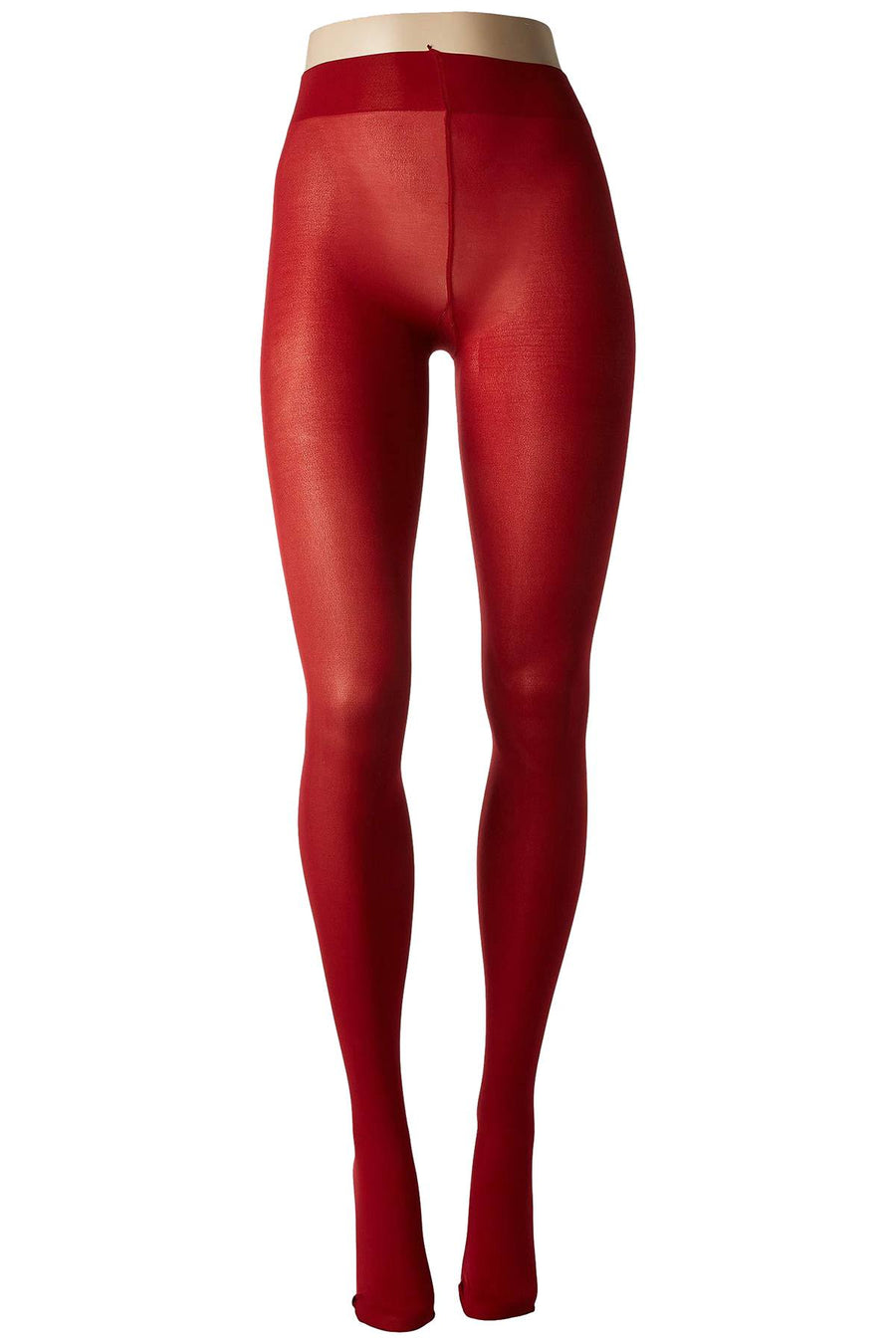 HUE Deep-Red Non-Control Top Opaque Tights