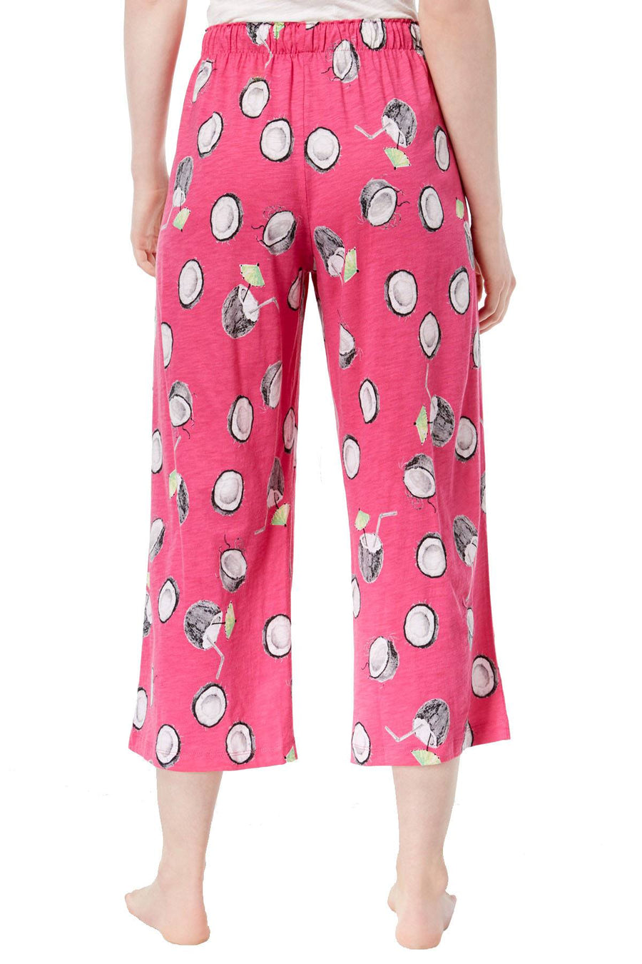 HUE Fuchsia Coconut Printed Capri Sleep Pant