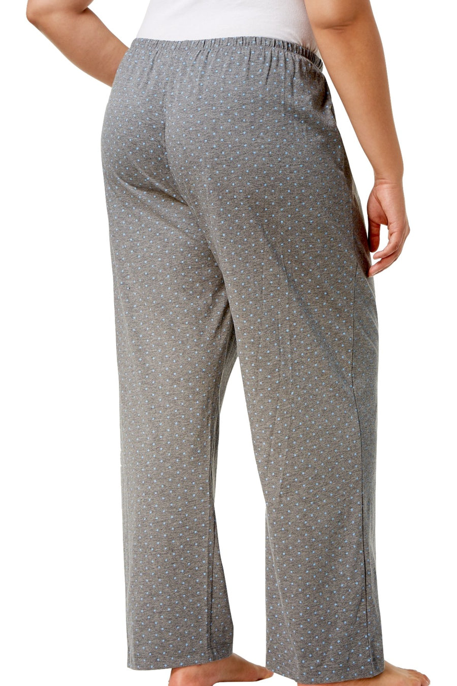 HUE PLUS Dark-Heather Grey/Rio-Dots Polka-Dot PJ Pant