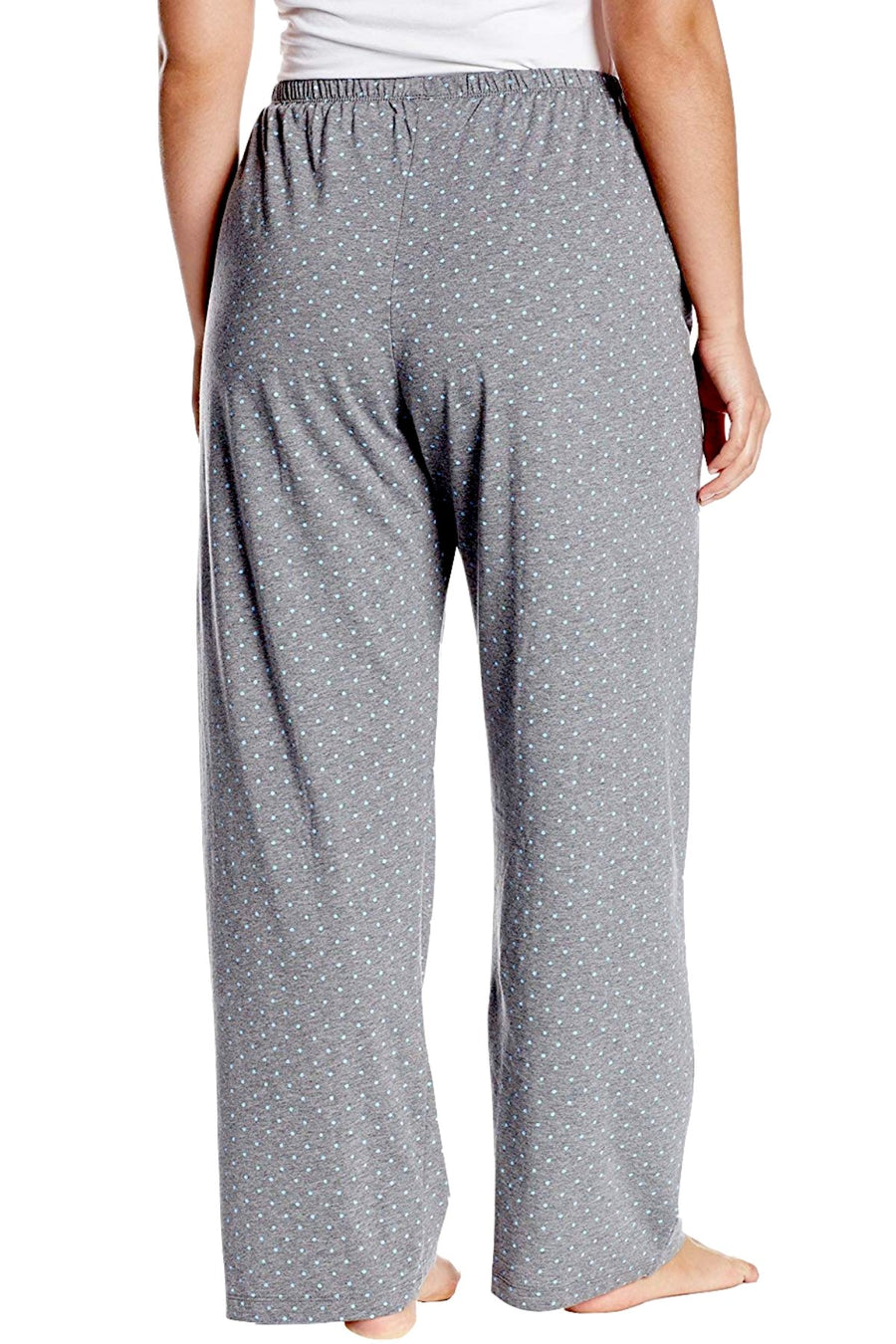 HUE PLUS Dark-Heather Grey/Rio-Dots Polka-Dot PJ Pant