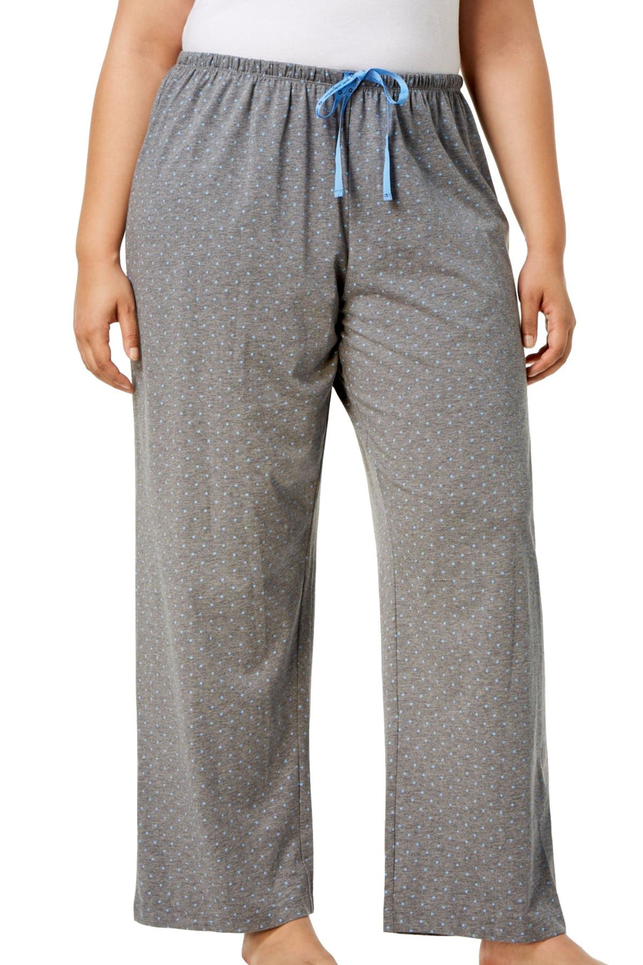 HUE PLUS Dark-Heather Grey/Rio-Dots Polka-Dot PJ Pant