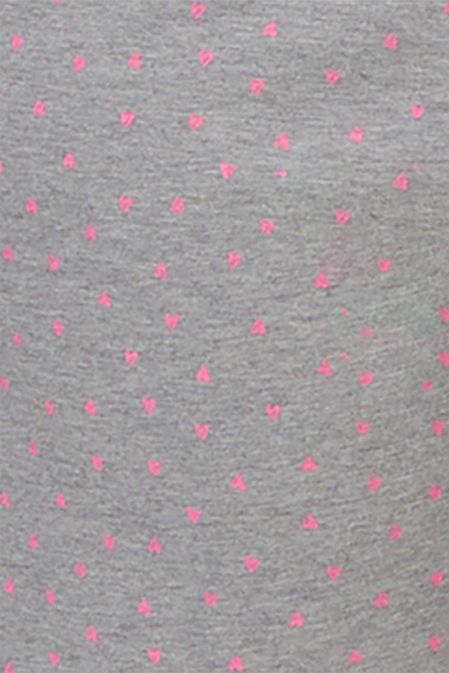 HUE PLUS Grey/Phlox-Pink Heart-Print Knit PJ Pant