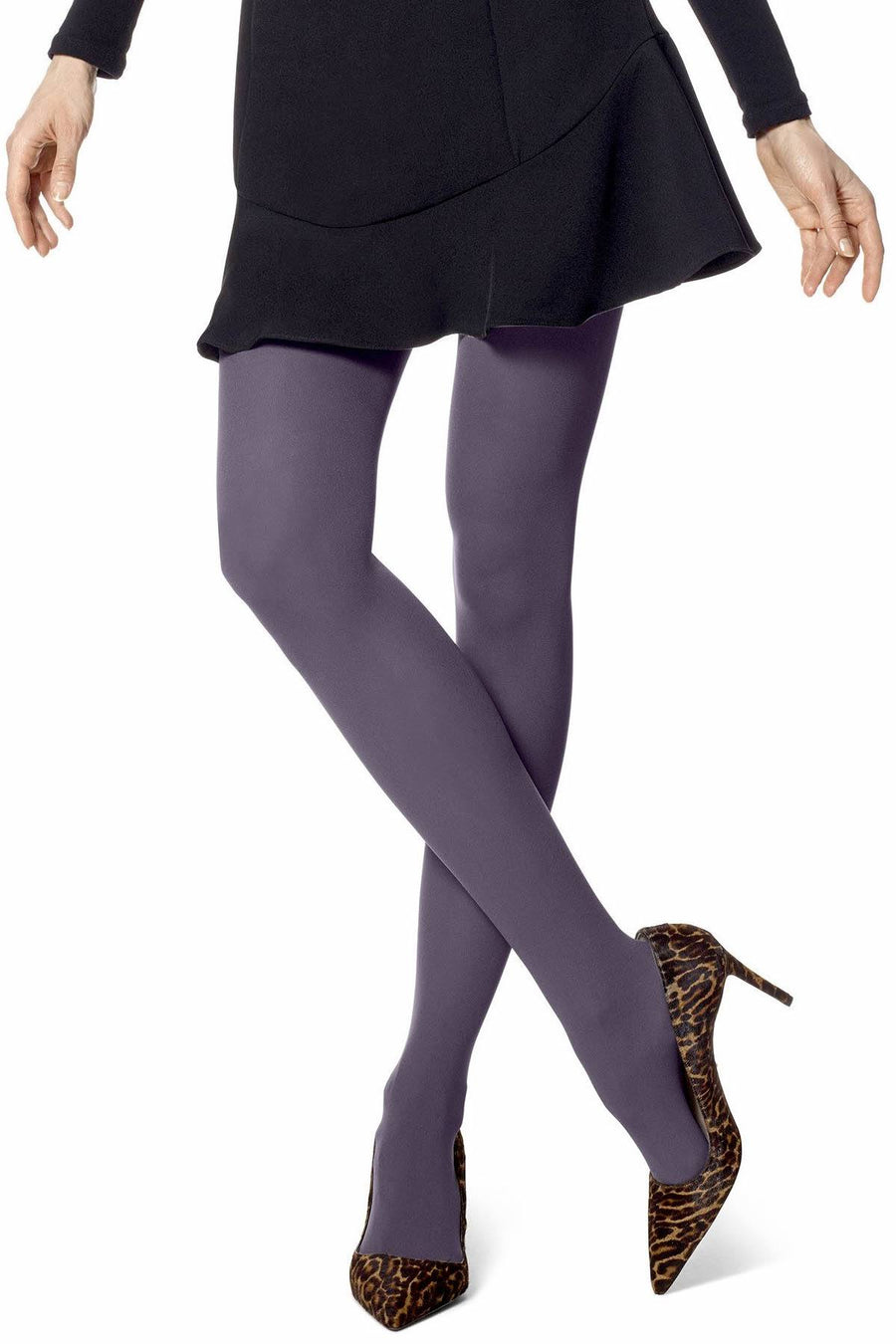 HUE Smokey-Purple Opaque Tights
