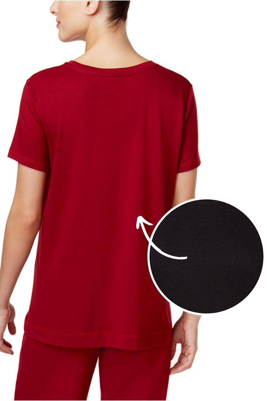 HUE Solid-Black Super Soft Terry Lounge Tee
