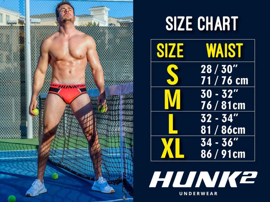 HUNK2 SB20201C EinfarbigÂ² Reversible Swim Briefs Color White
