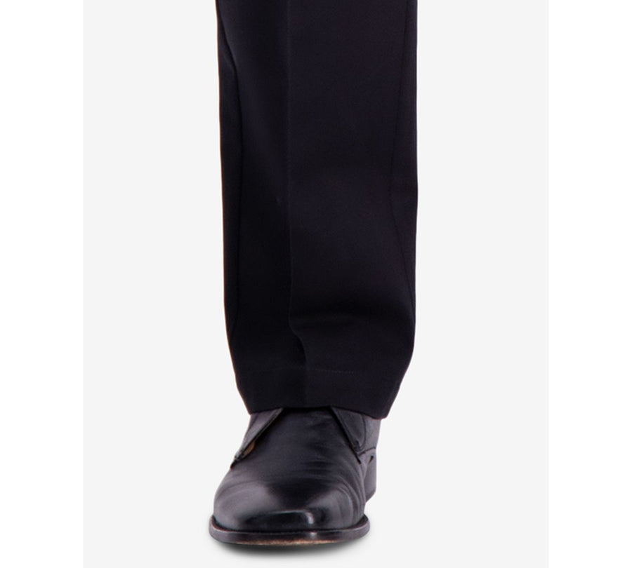 Haggar W2w Pro Classic-fit Performance Stretch Non-iron Pleated Casual Pants Black