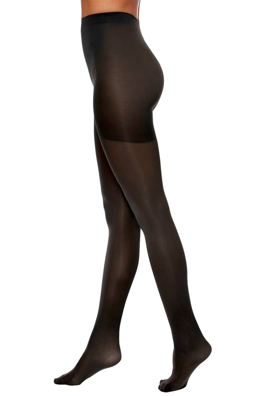 Hanes PETITE Black Shapes/Smoothes X-Temp Everyday Opaque Tights