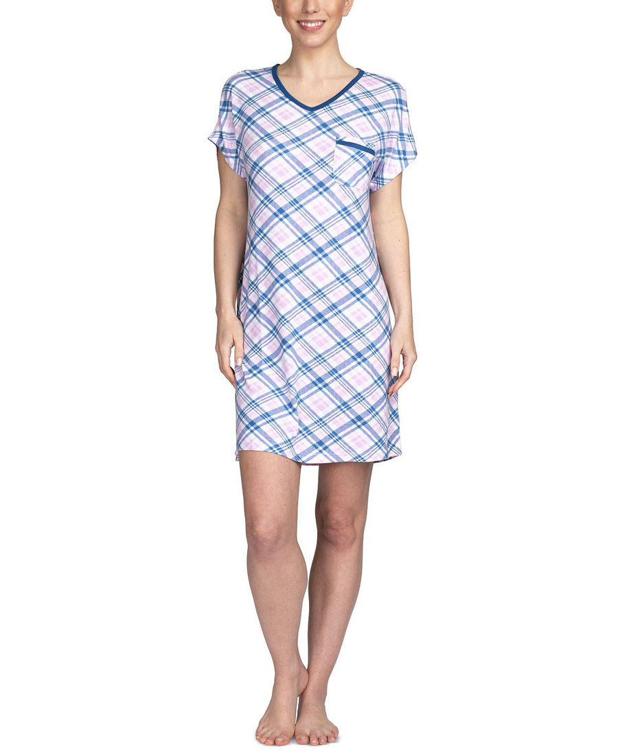 Hanes Printed Sleepshirt Nightgown Purple