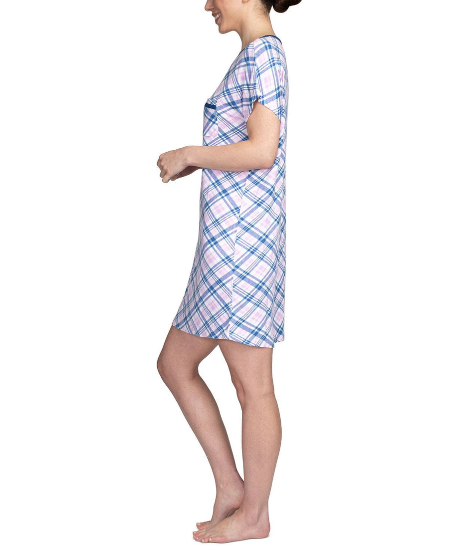 Hanes Printed Sleepshirt Nightgown Purple