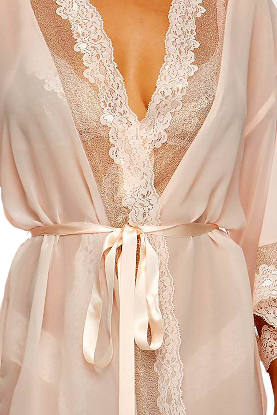 Hanky Panky Bridal Vanilla Creme De La Creme Robe