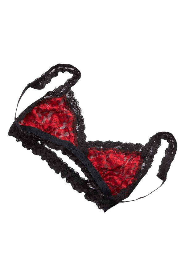 Hanky Panky Holiday Checkered Crossover Lace Bralette