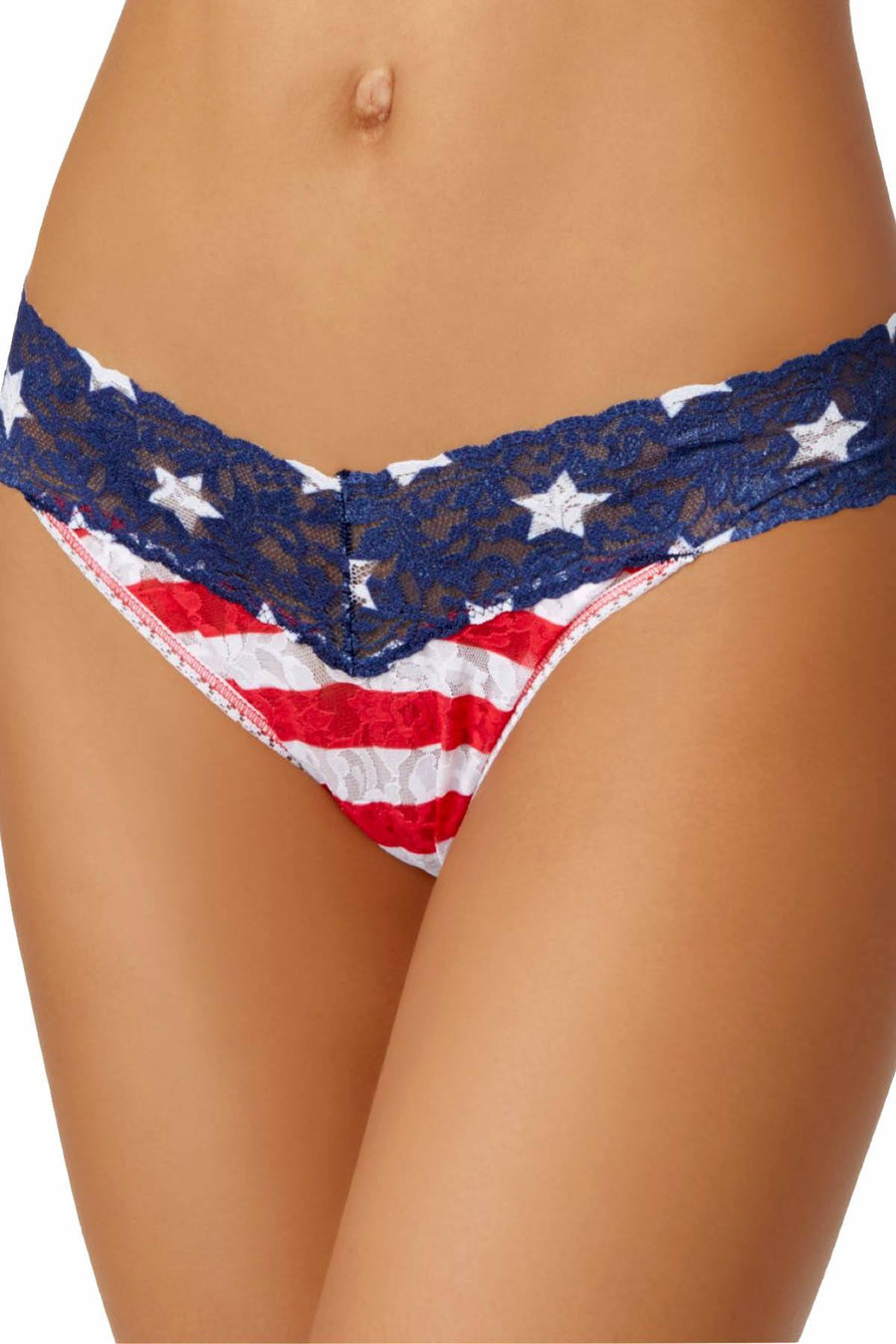 Hanky Panky Stars/Stripes Original-Rise Sheer Lace Thong