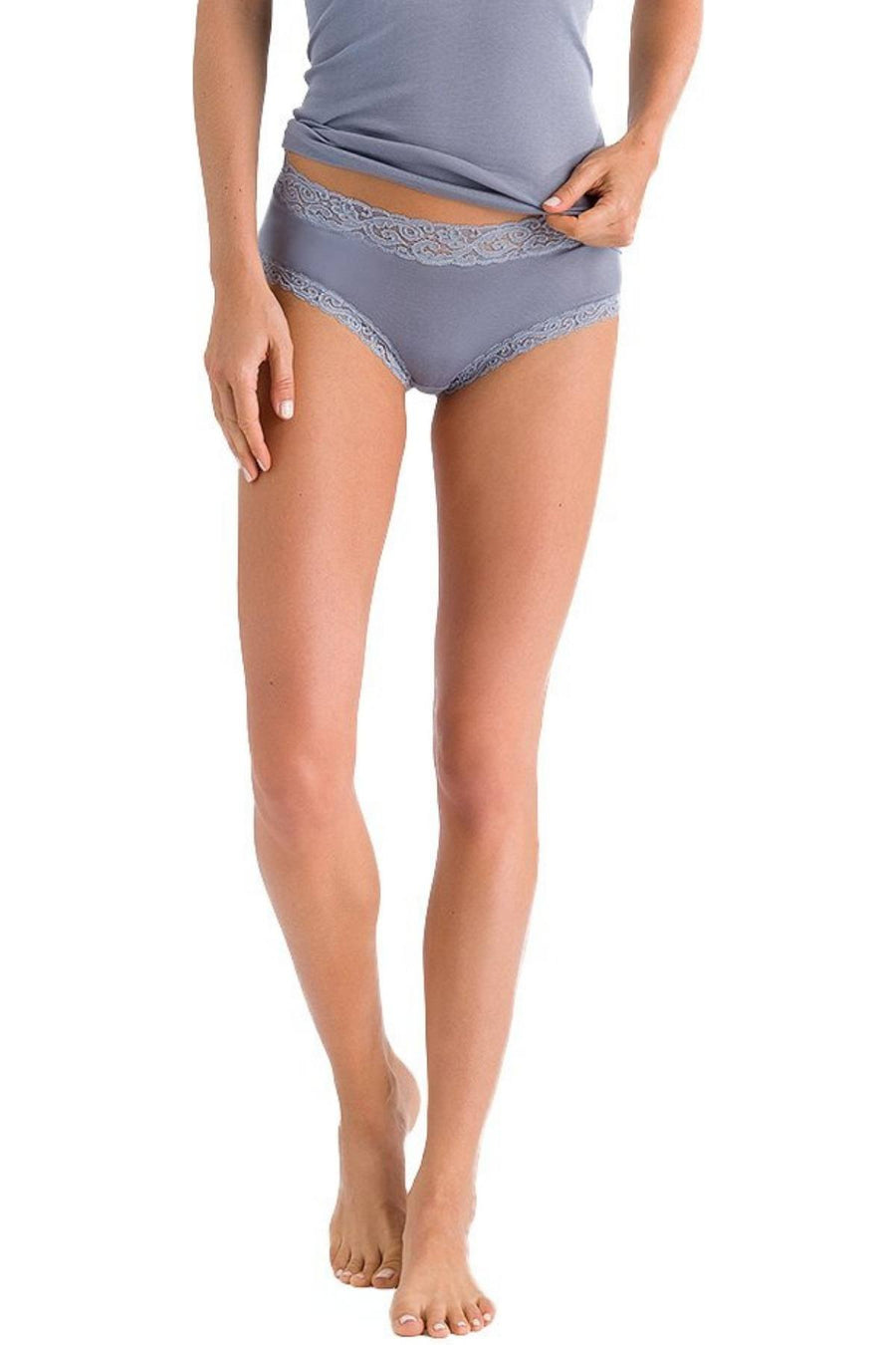 Hanro of Switzerland Lilac-Grey Moments Full-Brief