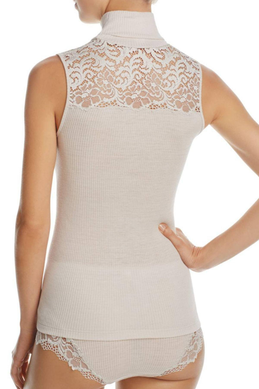 Hanro of Switzerland Moonlight Lillian Turtleneck Tank Top