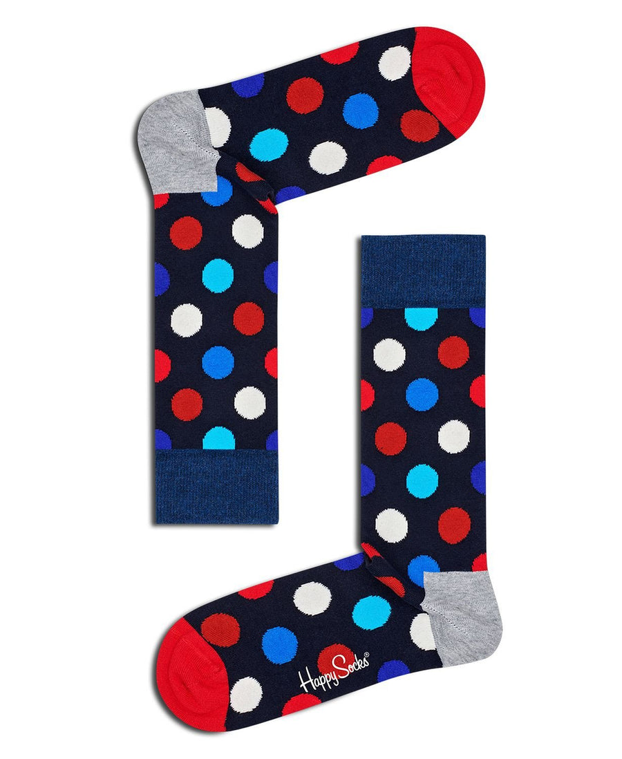 Happy Socks Big Dot Socks Navy/red