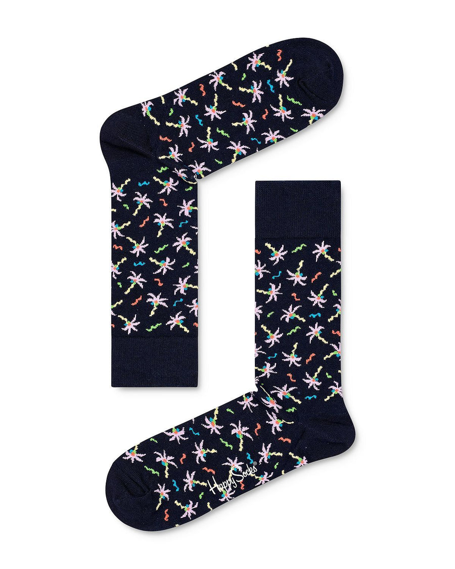 Happy Socks Confetti Palm Socks Navy/Red/White