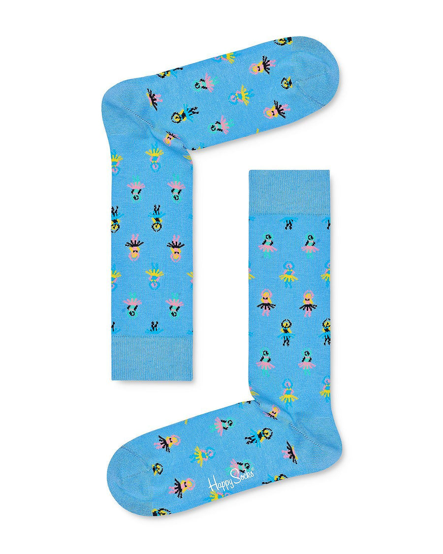 Happy Socks Hula Dance Socks Light Pastel